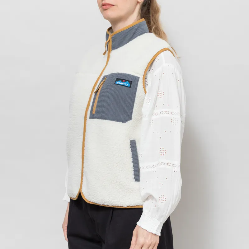 Kavu Womens Ozette Fleece Vest Natural-2
