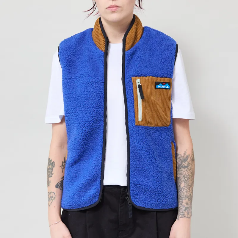 Kavu Womens Ozette Fleece Vest Admiral Blue-1