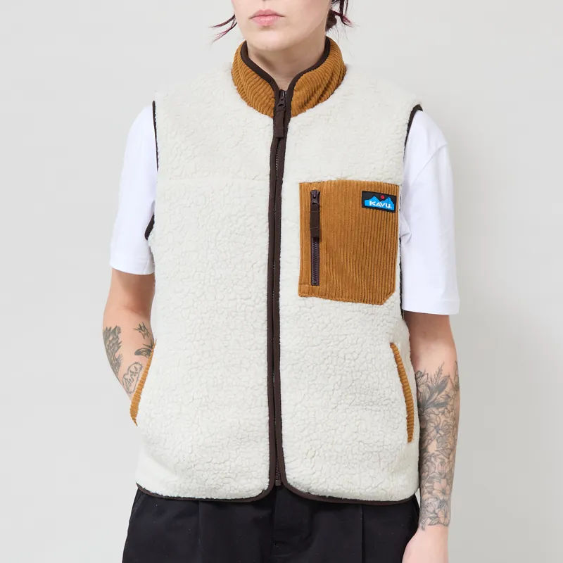 Kavu Womens Ozette Fleece Vest Natural Wood