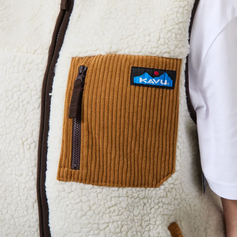 Kavu Womens Ozette Fleece Vest Natural Wood-4