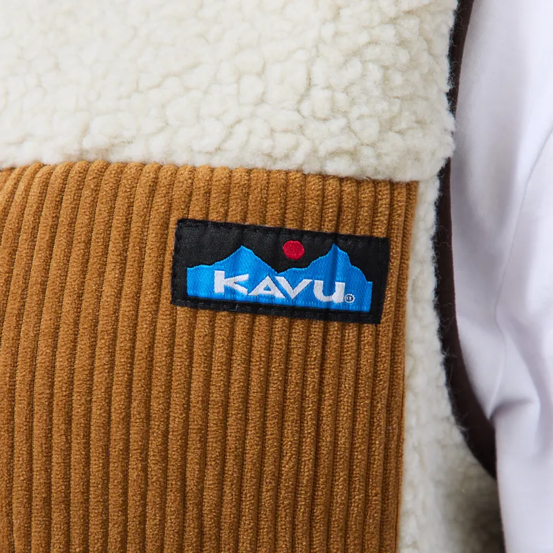 Kavu Womens Ozette Fleece Vest Natural Wood-5