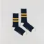 Universal Works Sport Socks Navy Yellow