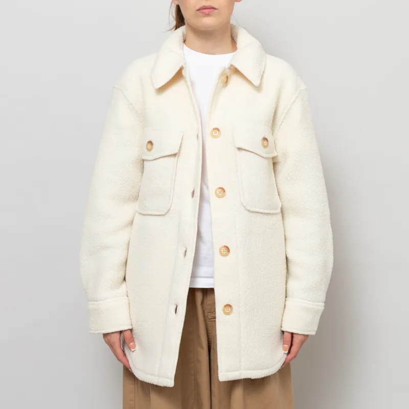 Patagonia Womens Retro Pile Fleece Shacket Natural-1