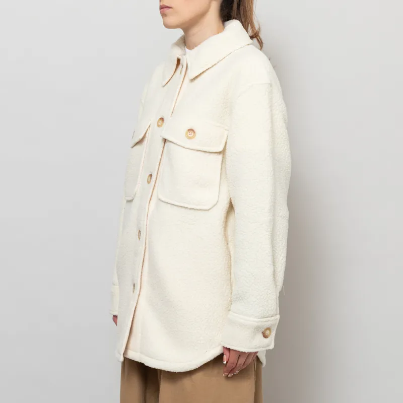 Patagonia Womens Retro Pile Fleece Shacket Natural-2