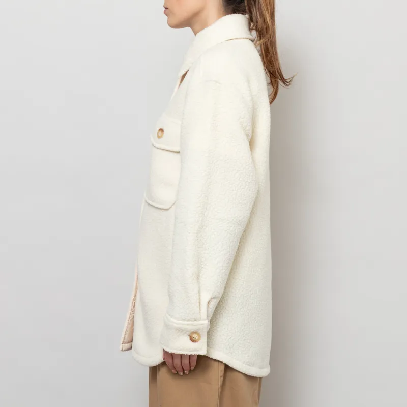 Patagonia Womens Retro Pile Fleece Shacket Natural-3