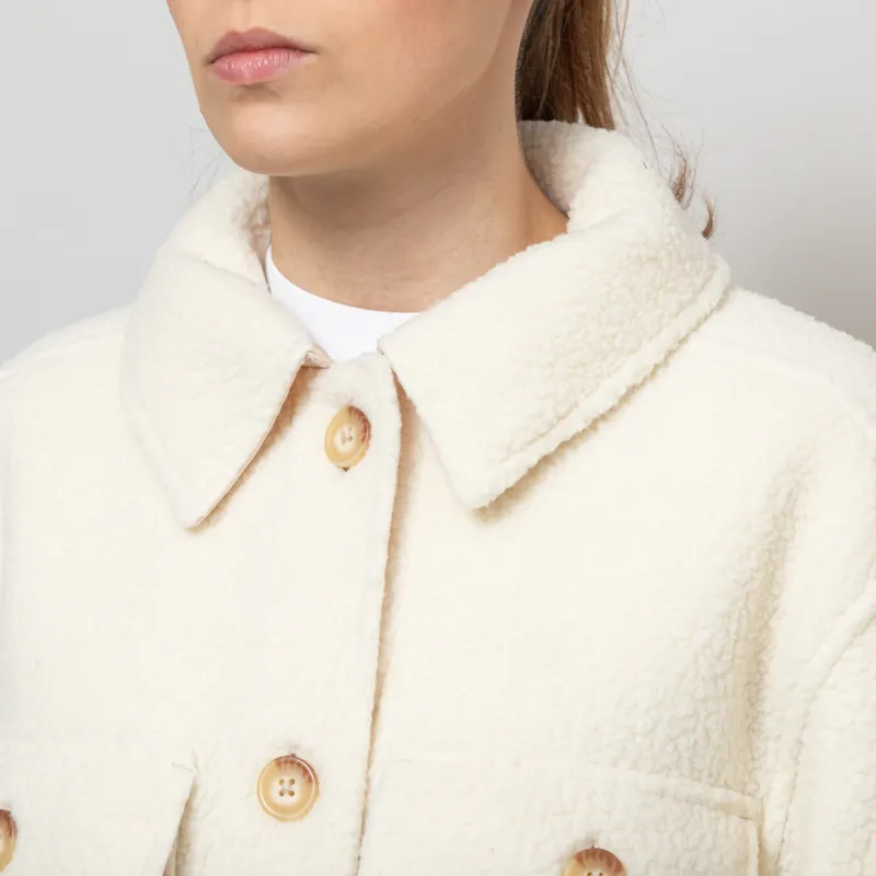 Patagonia Womens Retro Pile Fleece Shacket Natural-6