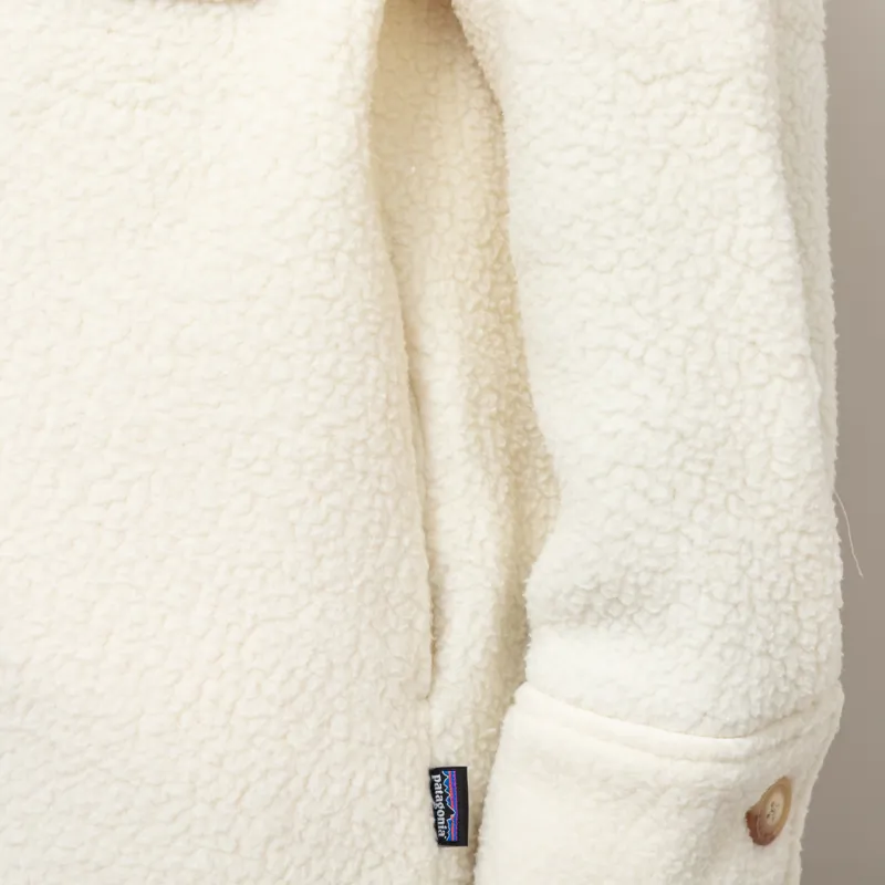 Patagonia Womens Retro Pile Fleece Shacket Natural-9