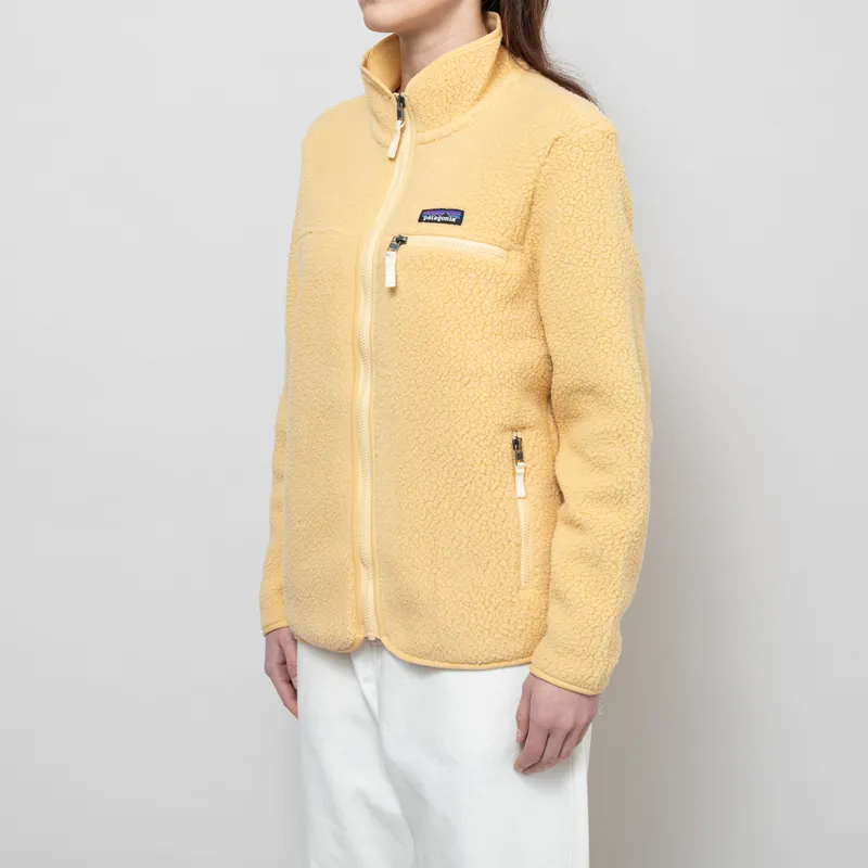 Patagonia Womens Retro Pile Fleece Jacket Beeswax Tan-1