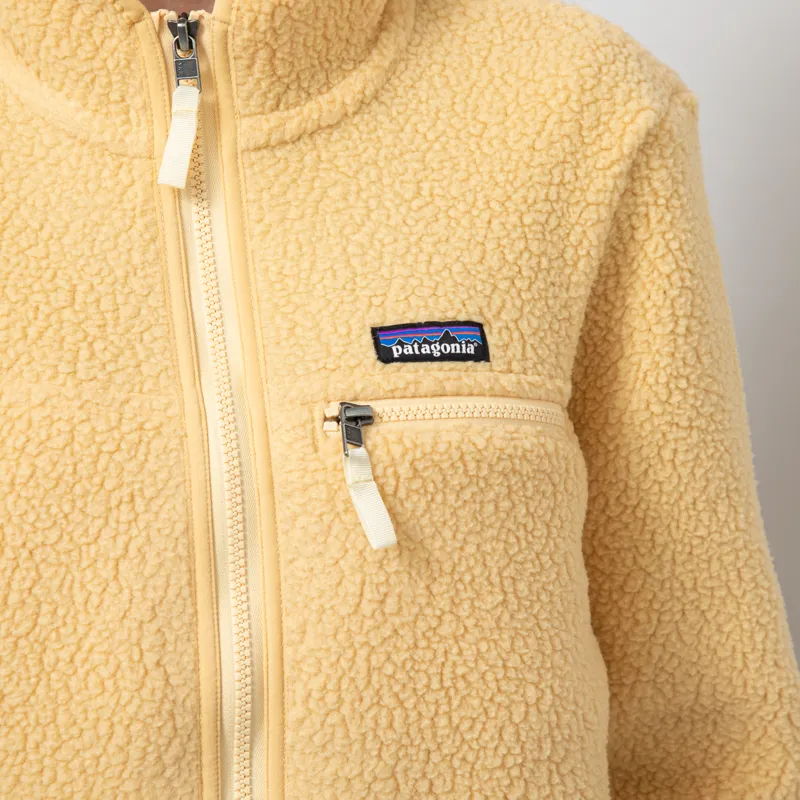 Patagonia Womens Retro Pile Fleece Jacket Beeswax Tan-5