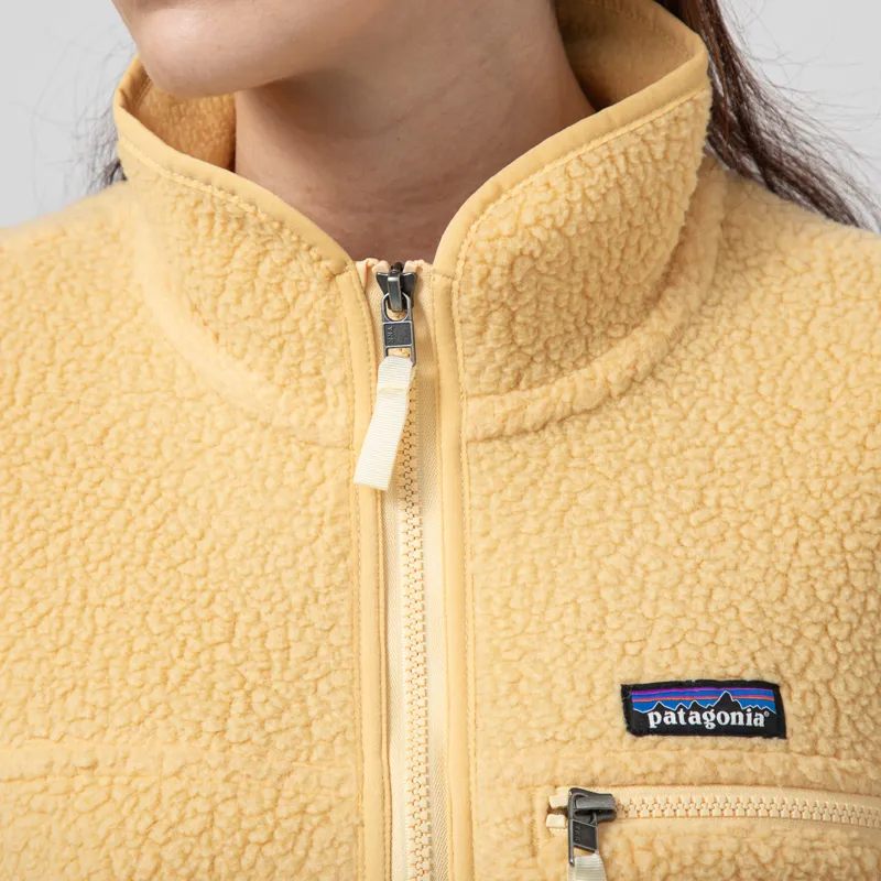 Patagonia Womens Retro Pile Fleece Jacket Beeswax Tan-6