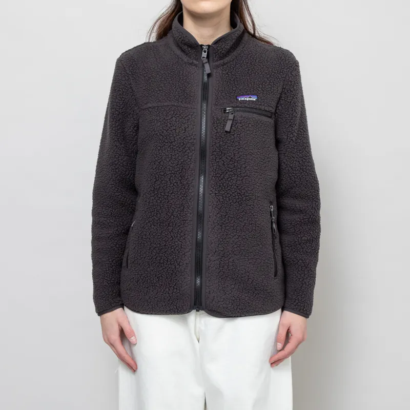 Patagonia Womens Retro Pile Fleece Jacket Ink Black