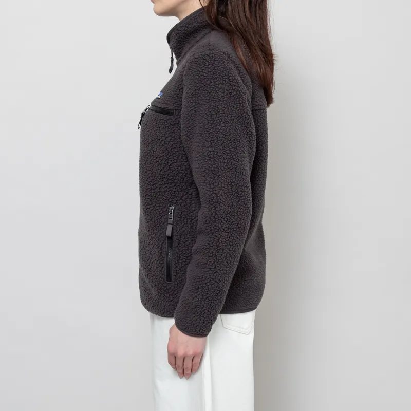 Patagonia Womens Retro Pile Fleece Jacket Ink Black-2
