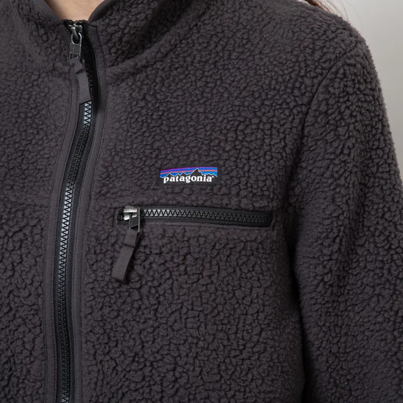 Patagonia Womens Retro Pile Fleece Jacket Ink Black-5