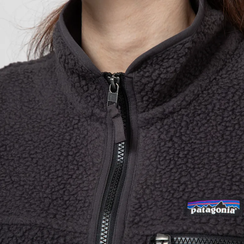 Patagonia Womens Retro Pile Fleece Jacket Ink Black-6