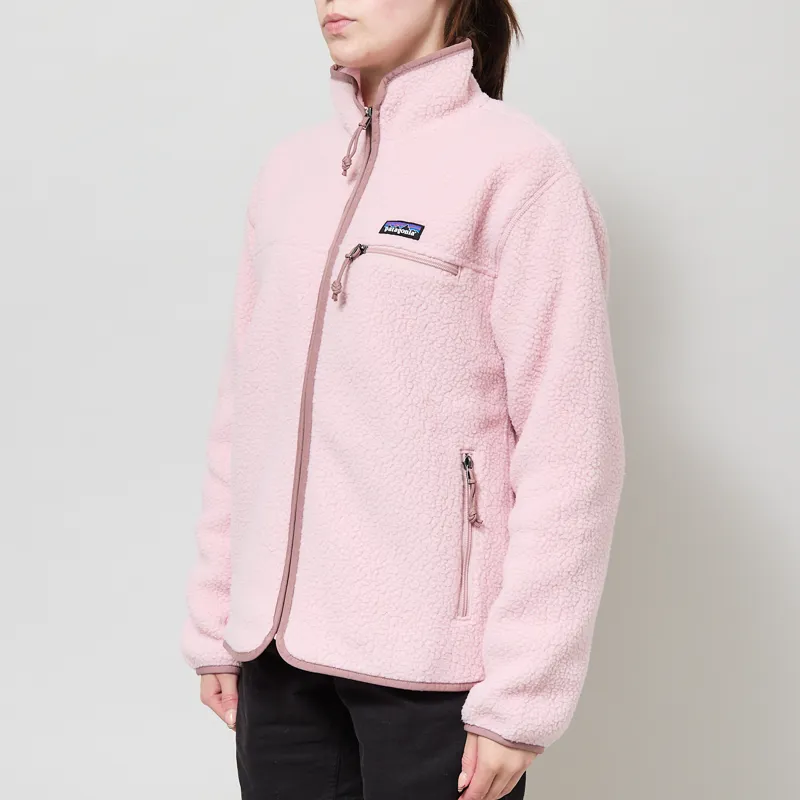 Patagonia Womens Retro Pile Fleece Jacket Fuzzy Mauve-1
