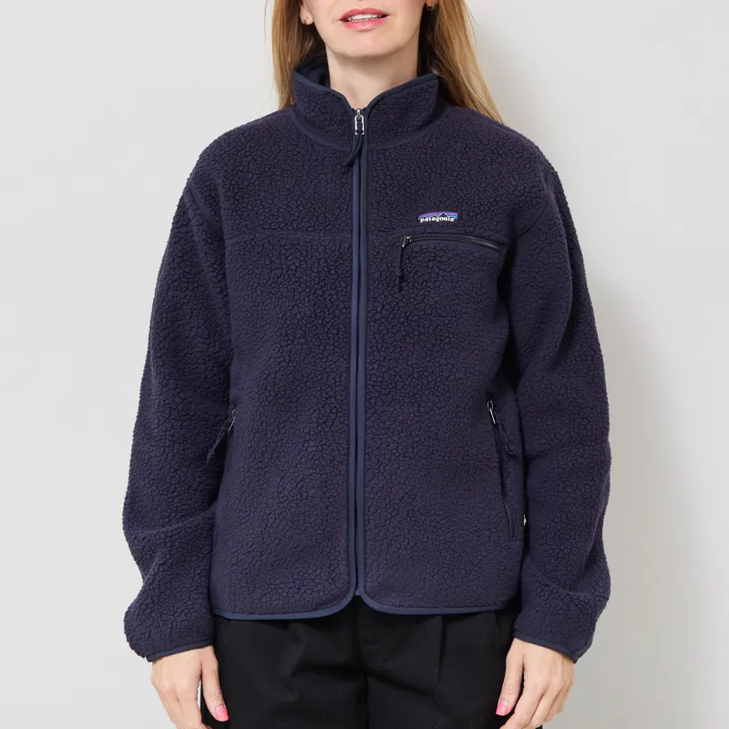Patagonia Womens Retro Pile Fleece Jacket Sunken Blue