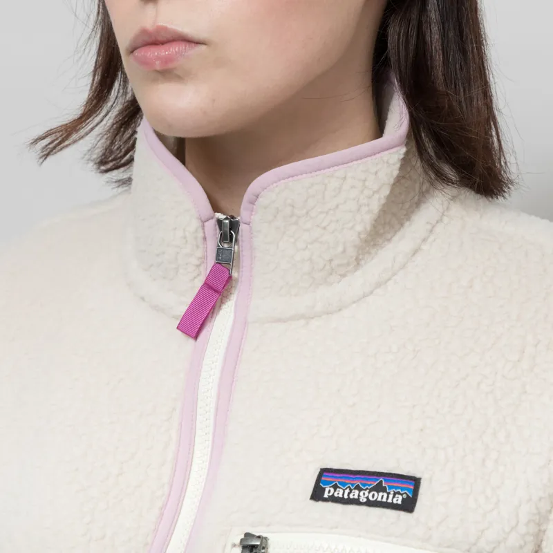 Patagonia Womens Retro Pile Fleece Marsupial Pullover Dark Natural-3