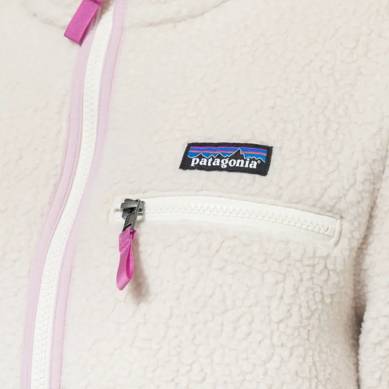 Patagonia Womens Retro Pile Fleece Marsupial Pullover Dark Natural-4