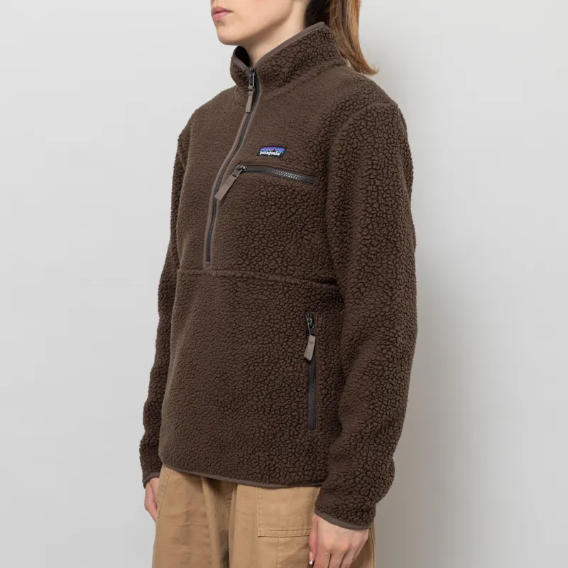 Patagonia Womens Retro Pile Fleece Marsupial Pullover Otter Brown-1