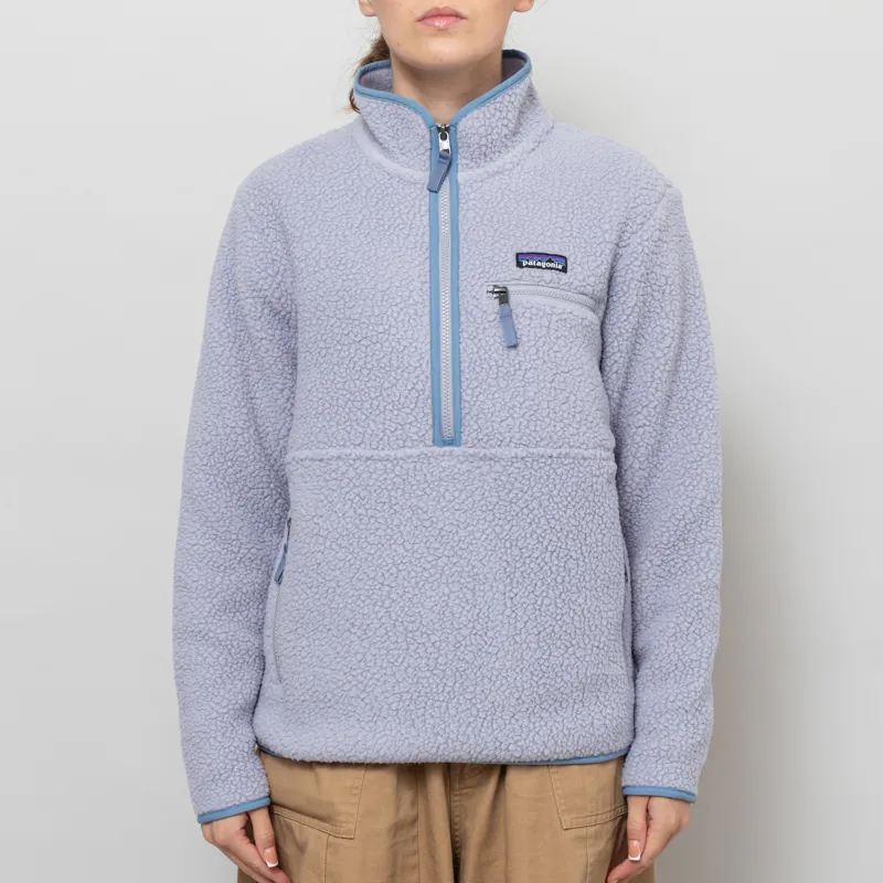 Patagonia Womens Retro Pile Fleece Marsupial Pullover Permafrost Purple