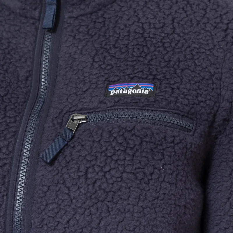Patagonia Womens Retro Pile Fleece Marsupial Pullover Sunken Blue-6