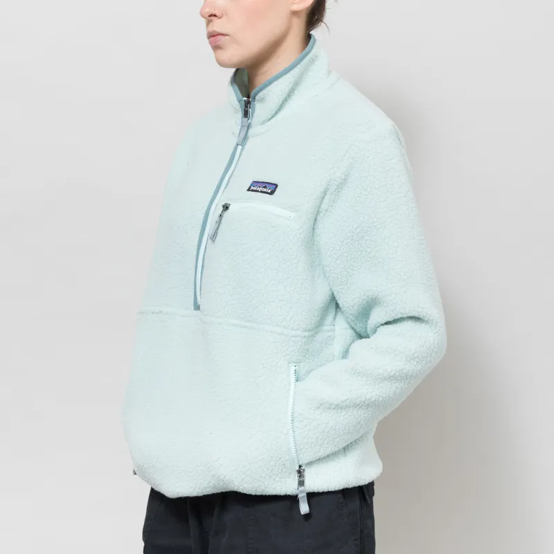 Patagonia Womens Retro Pile Fleece Marsupial Pullover Thin Ice-1