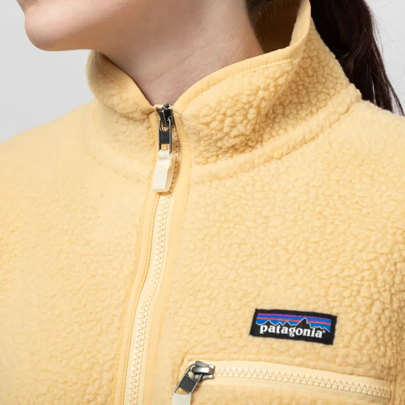 Patagonia Womens Retro Pile Fleece Marsupial Pullover Beeswax-4