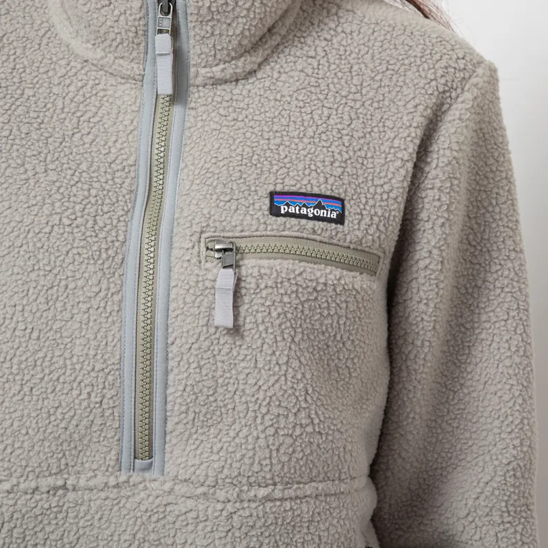 Patagonia Womens Retro Pile Fleece Marsupial Pullover River Rock Green-5