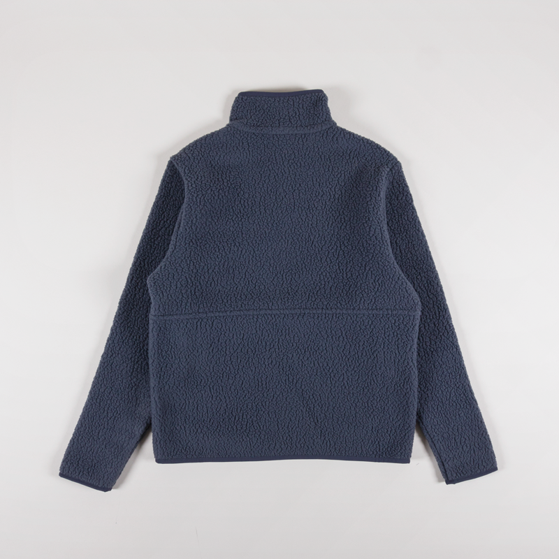 Patagonia Womens Retro Pile Fleece Marsupial Pullover Smolder Blue-1