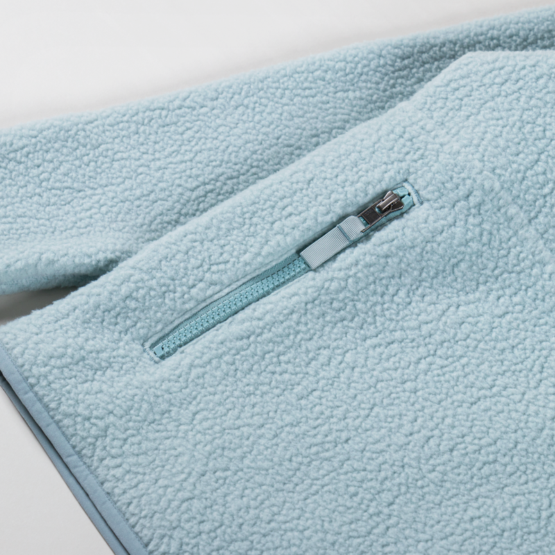 Patagonia Womens Retro Pile Fleece Marsupial Pullover Thermal Blue-10