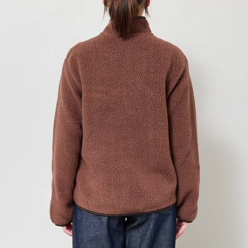 Patagonia Womens Retro Pile Fleece Marsupial Pullover Berm Brown-2