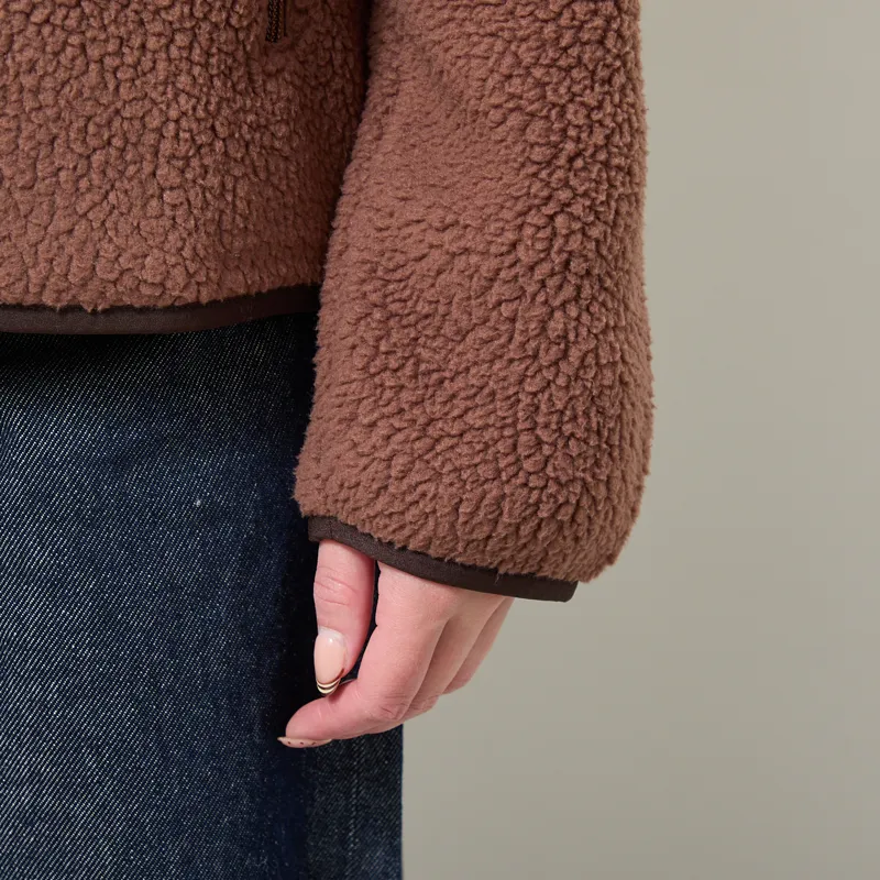 Patagonia Womens Retro Pile Fleece Marsupial Pullover Berm Brown-7