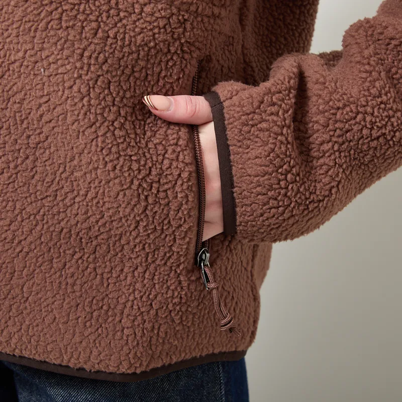 Patagonia Womens Retro Pile Fleece Marsupial Pullover Berm Brown-6