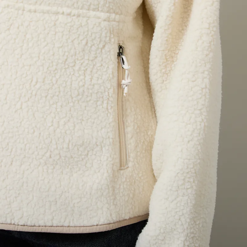 Patagonia Womens Retro Pile Fleece Marsupial Pullover Natural-5