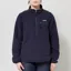 Patagonia Womens Retro Pile Fleece Marsupial Pullover Sunken Blue
