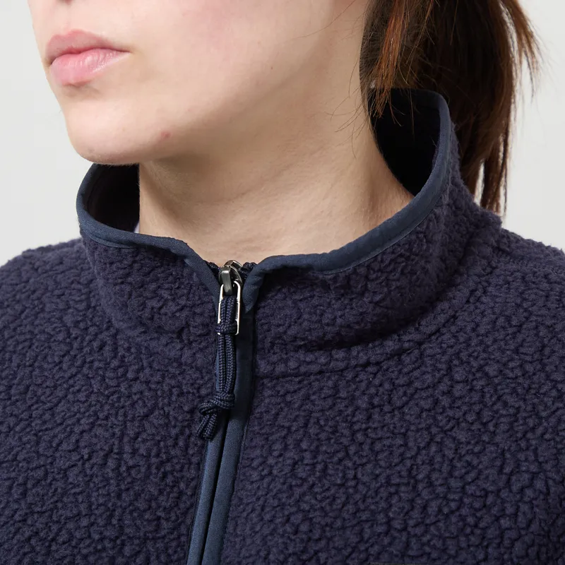 Patagonia Womens Retro Pile Fleece Marsupial Pullover Sunken Blue-3