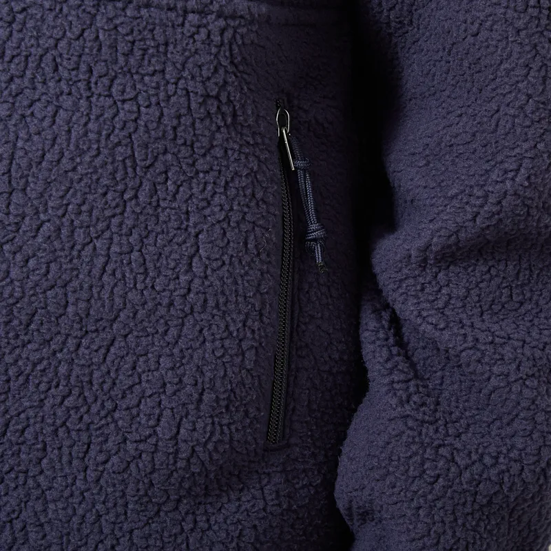 Patagonia Womens Retro Pile Fleece Marsupial Pullover Sunken Blue-5