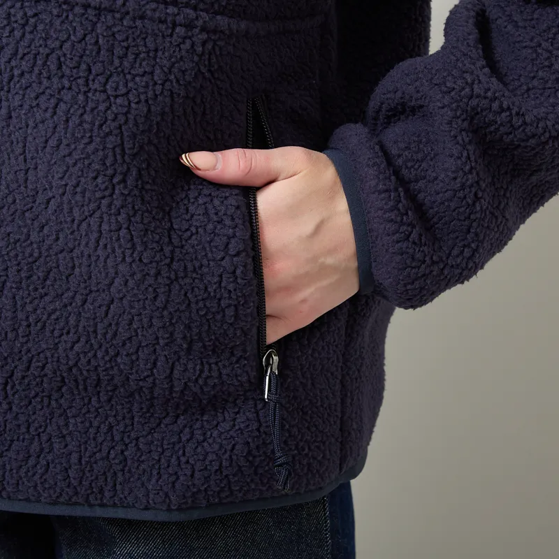 Patagonia Womens Retro Pile Fleece Marsupial Pullover Sunken Blue-6