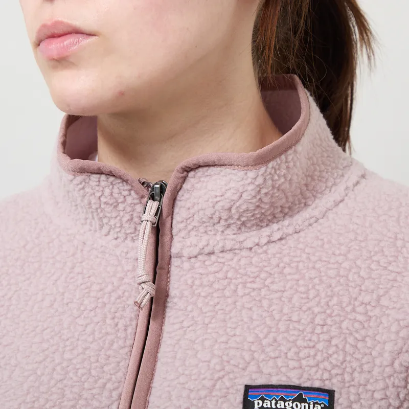Patagonia Womens Retro Pile Fleece Marsupial Pullover Stringray Mauve-3