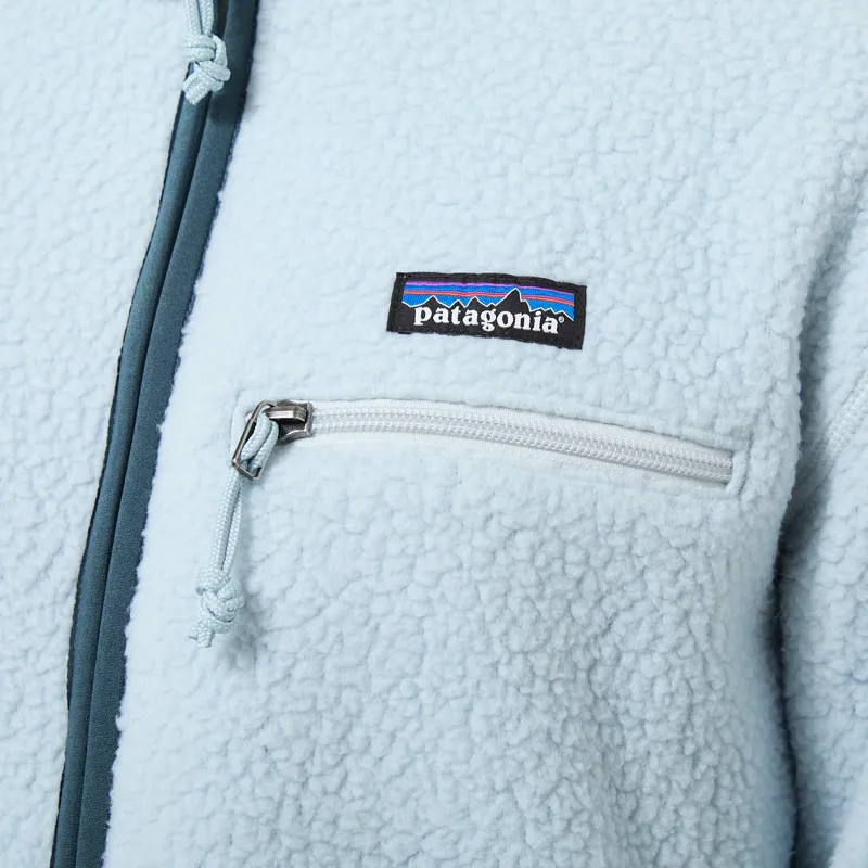 Patagonia Womens Retro Pile Fleece Marsupial Pullover Virtually Blue-4
