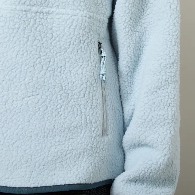 Patagonia Womens Retro Pile Fleece Marsupial Pullover Virtually Blue-5