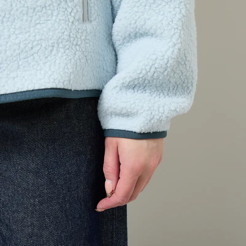 Patagonia Womens Retro Pile Fleece Marsupial Pullover Virtually Blue-6