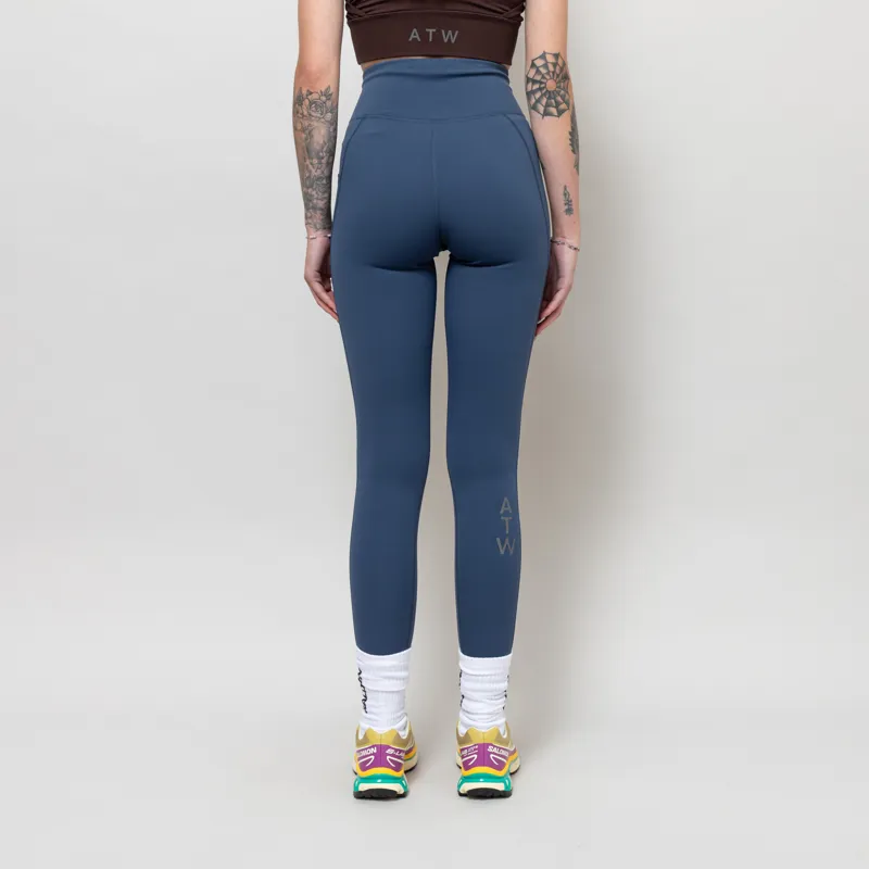 Halo Womens Training Tights Blue-3