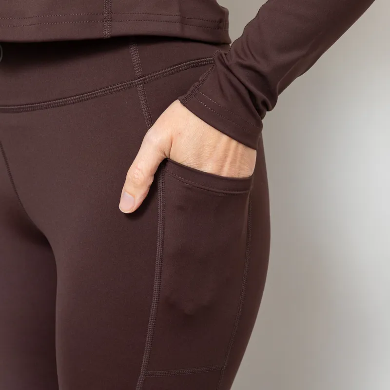 Halo Womens Training Tights Brown-5