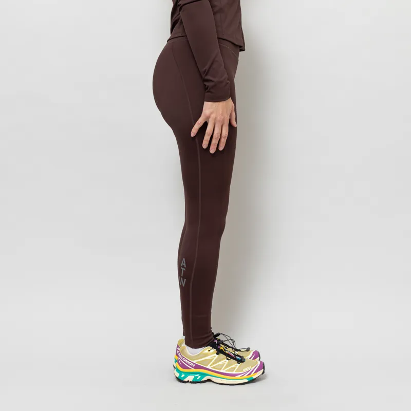 Halo Womens Training Tights Brown-3