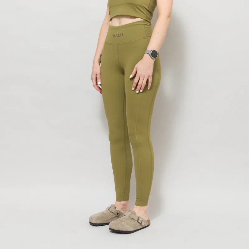 Halo Womens Training Tights Olive-1