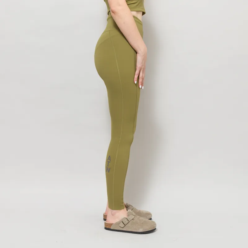 Halo Womens Training Tights Olive-3
