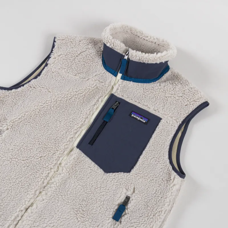 Patagonia Classic Retro-X Fleece Vest Natural Smolder Blue-3