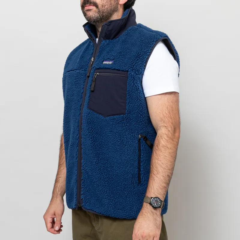 Patagonia Mens Classic Retro-X Fleece Vest Clement Blue