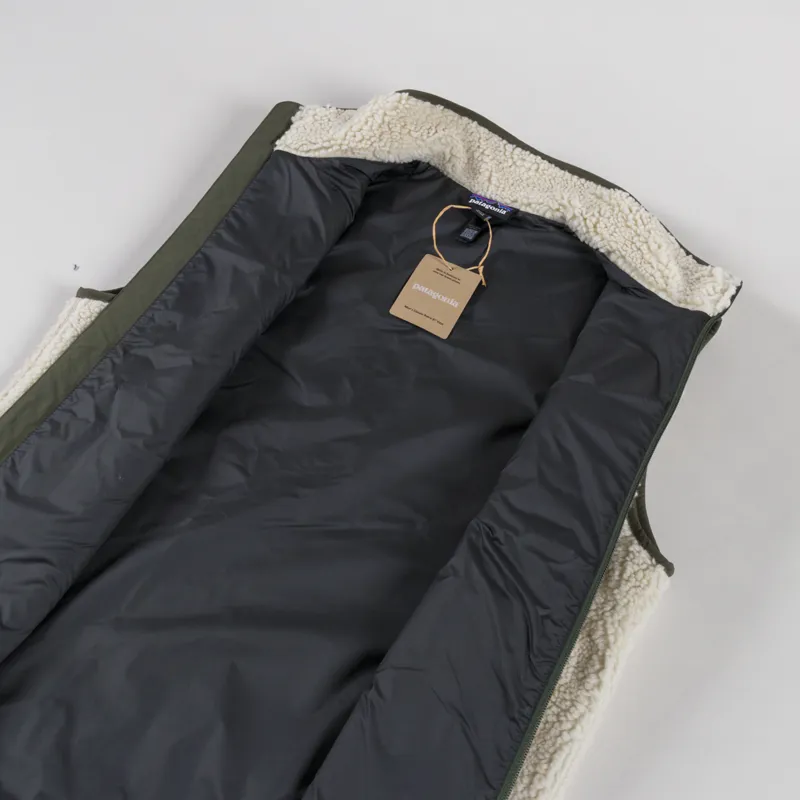 Patagonia Classic Retro-X Fleece Vest Dark Natural Basin Green-4